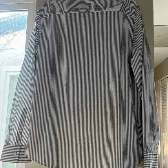 Calvin Klein Men's Pinstripe Dress Shirt - Black and White - Picture 2 of 6